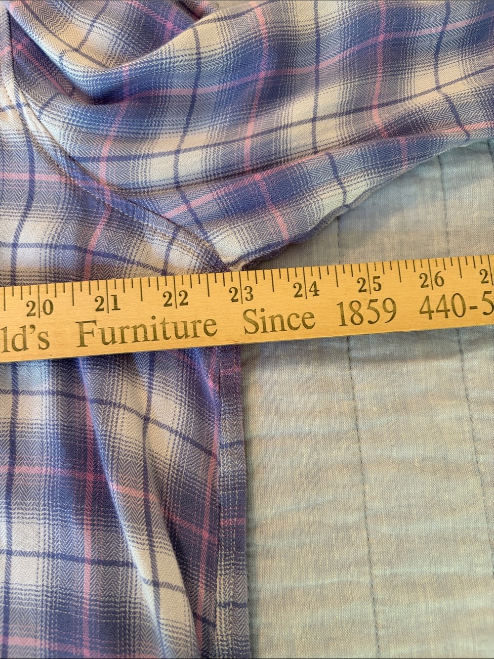 Casual Lavender Plaid Button Henley Tunic - Women - Picture 3 of 4